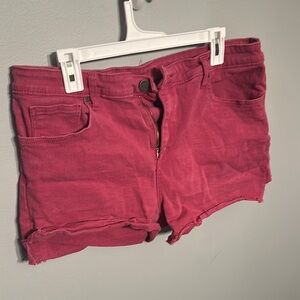 Kut from the Kloth Dark Pink Jean Shorts size 16